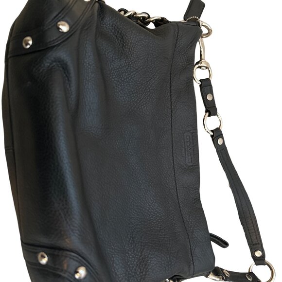 Coach Black Leather Shoulder Bag - Picture 9 of 13
